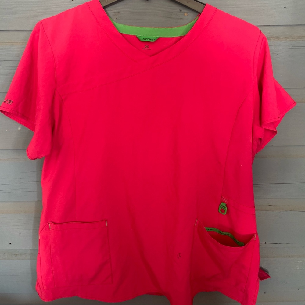 Cherokee Pink Scrub Top